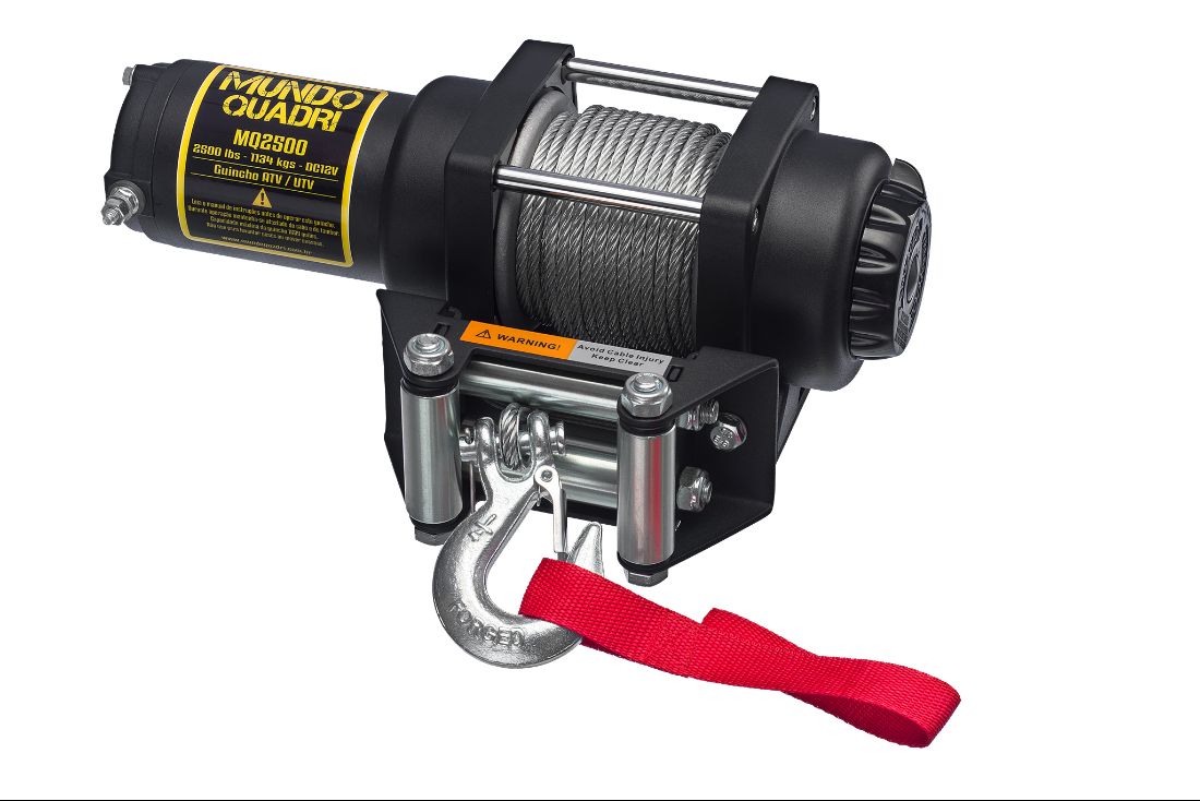 Guincho elétrico Mundo Quadri para quadriciclos 2500 libras com cabo de