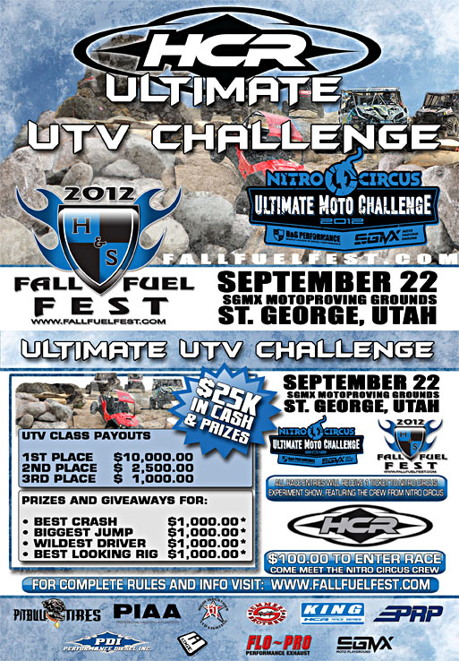 HCR Ultimate UTV Challenge Sept.22, 2012 St. Utah UTV Action