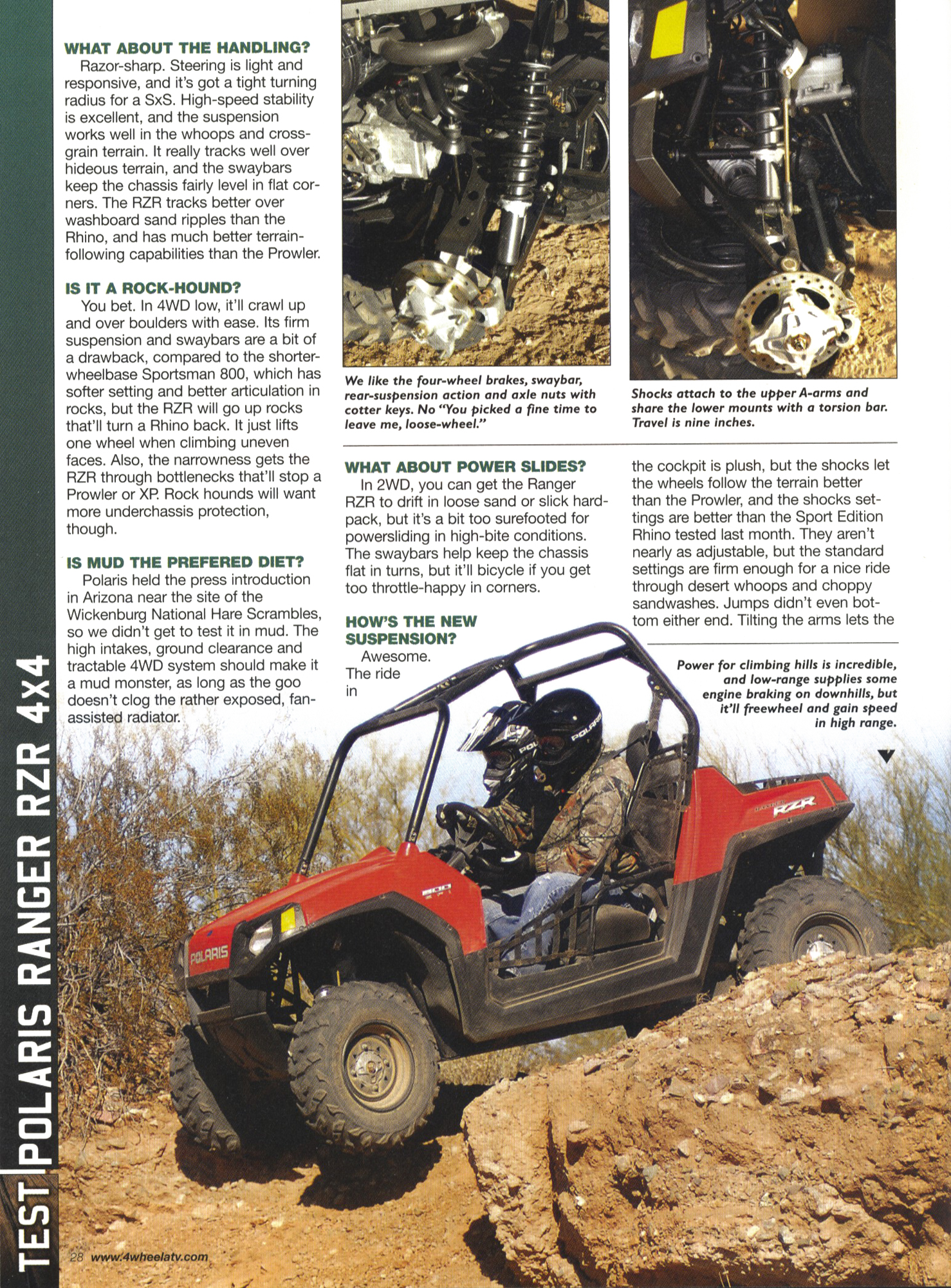 FIRST POLARIS RZR TEST! 2008 RZR 800 - UTV Action Magazine