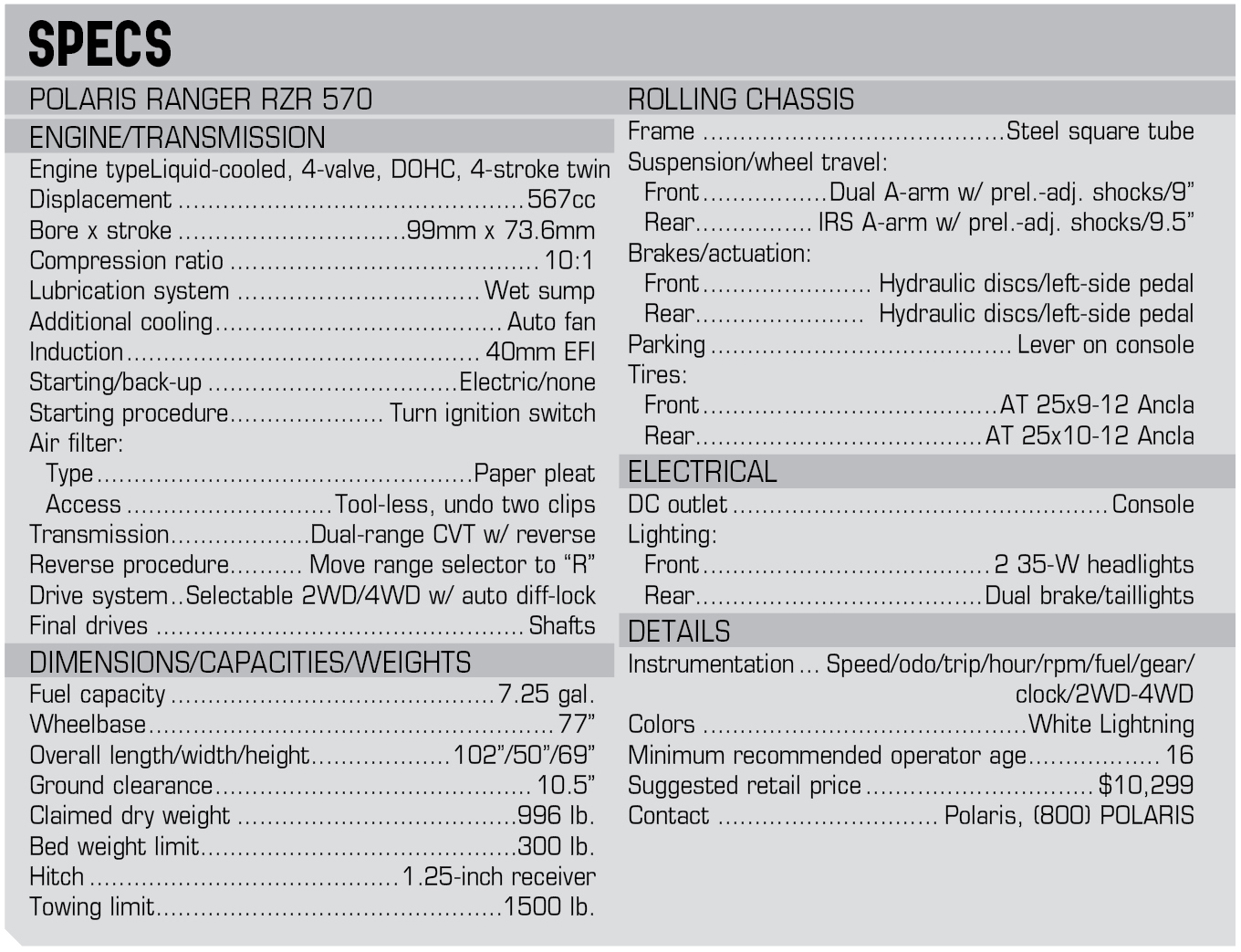 TEST: POLARIS RZR 570 - UTV Action Magazine