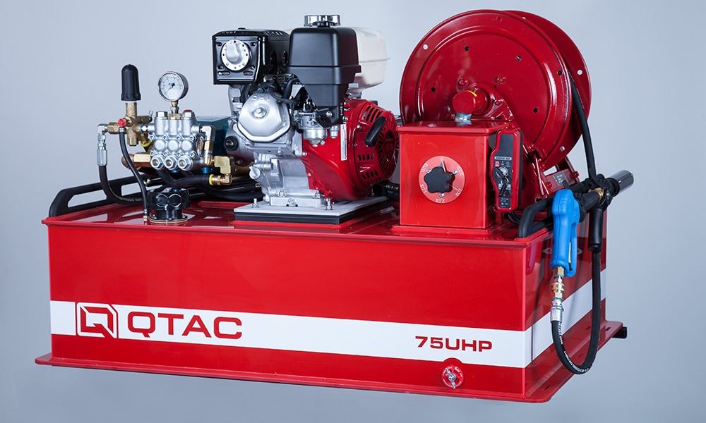 QTAC 75 UHP FIRE FIGHTING SKID WITH 8HP ENGINE, ELECTRIC HOSE REEL