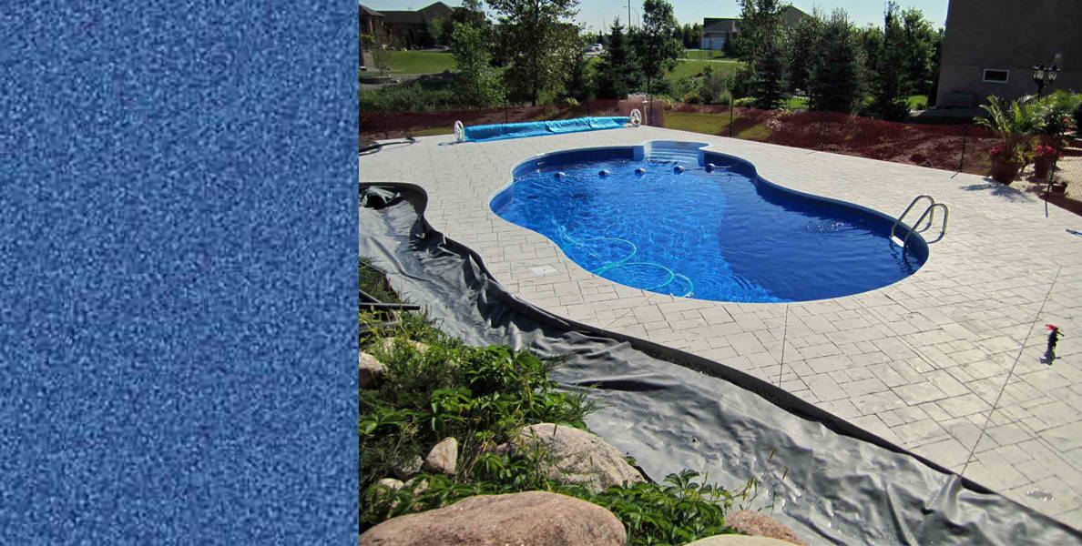 Blue Beach Pebble No Border UV Pools