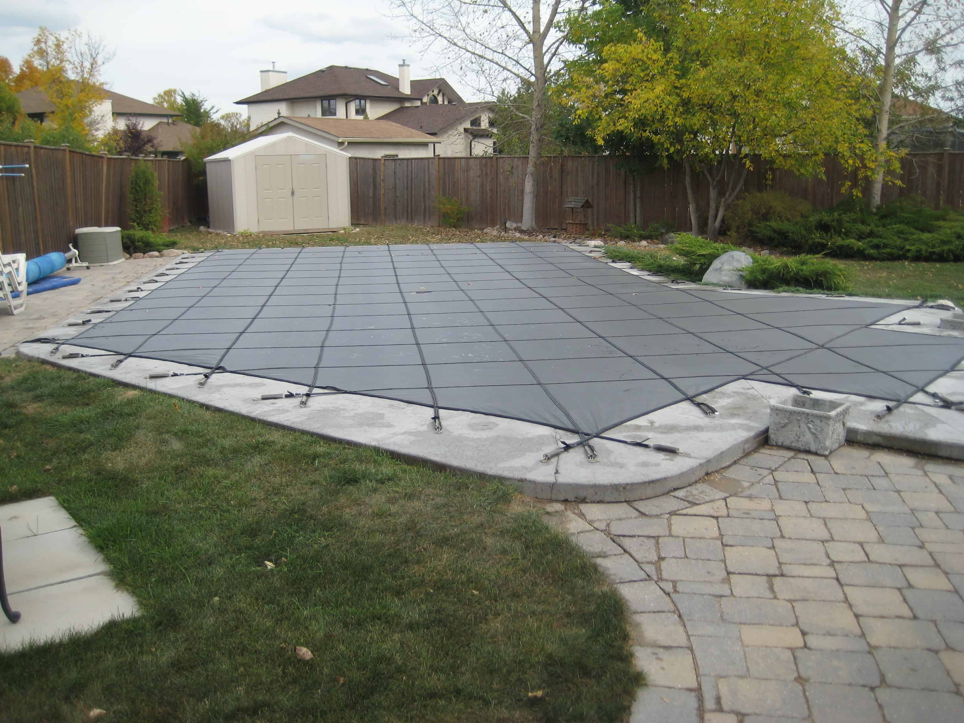 Gray Safety Cover UV Pools