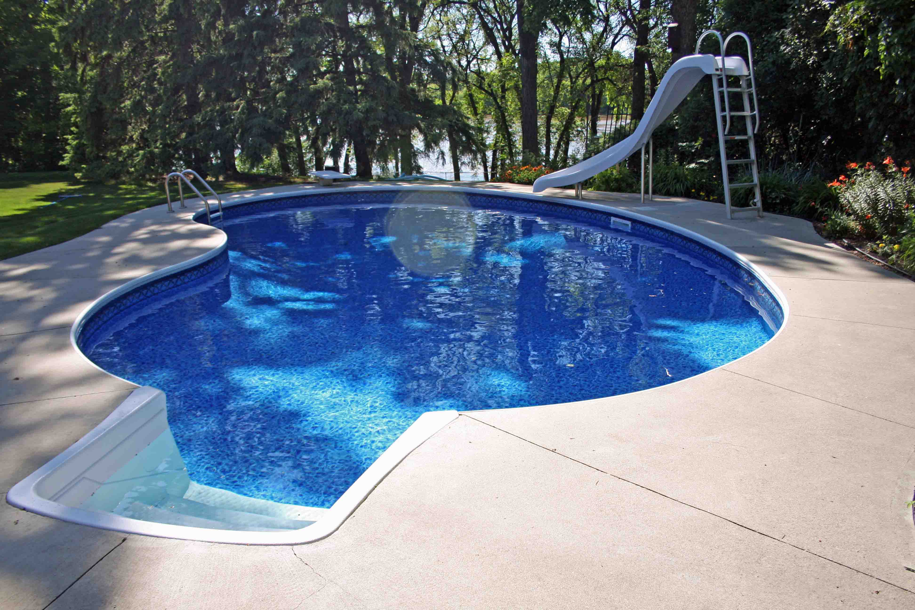 Kidney Shape Pool Dark Blue Liner UV Pools