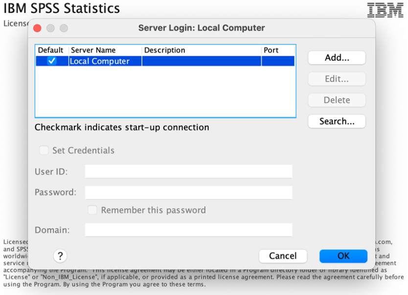 How to Fix "Server Login Local Computer" Error on SPSS 28/29 on MacOS
