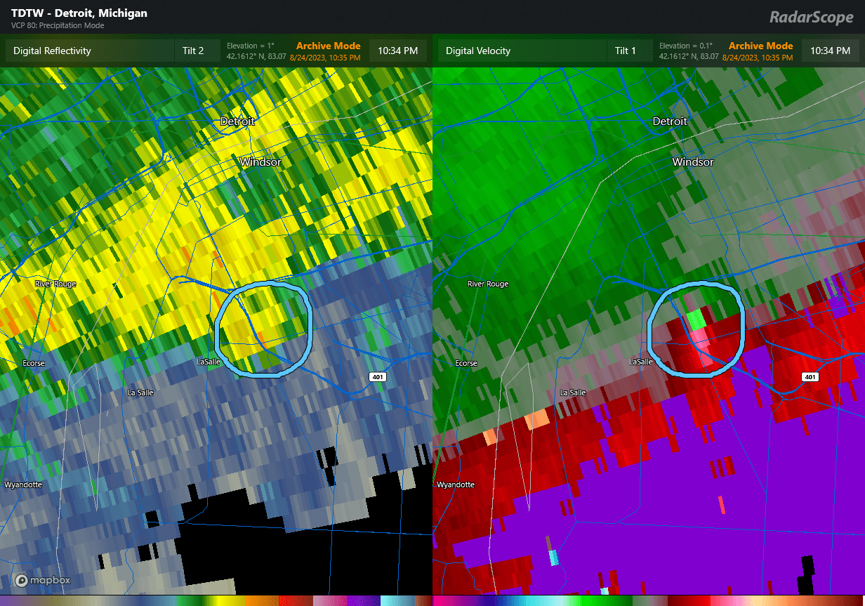 Tornado in Windsor ON on Aug 24 Tornado in Windsor ON on Aug 24