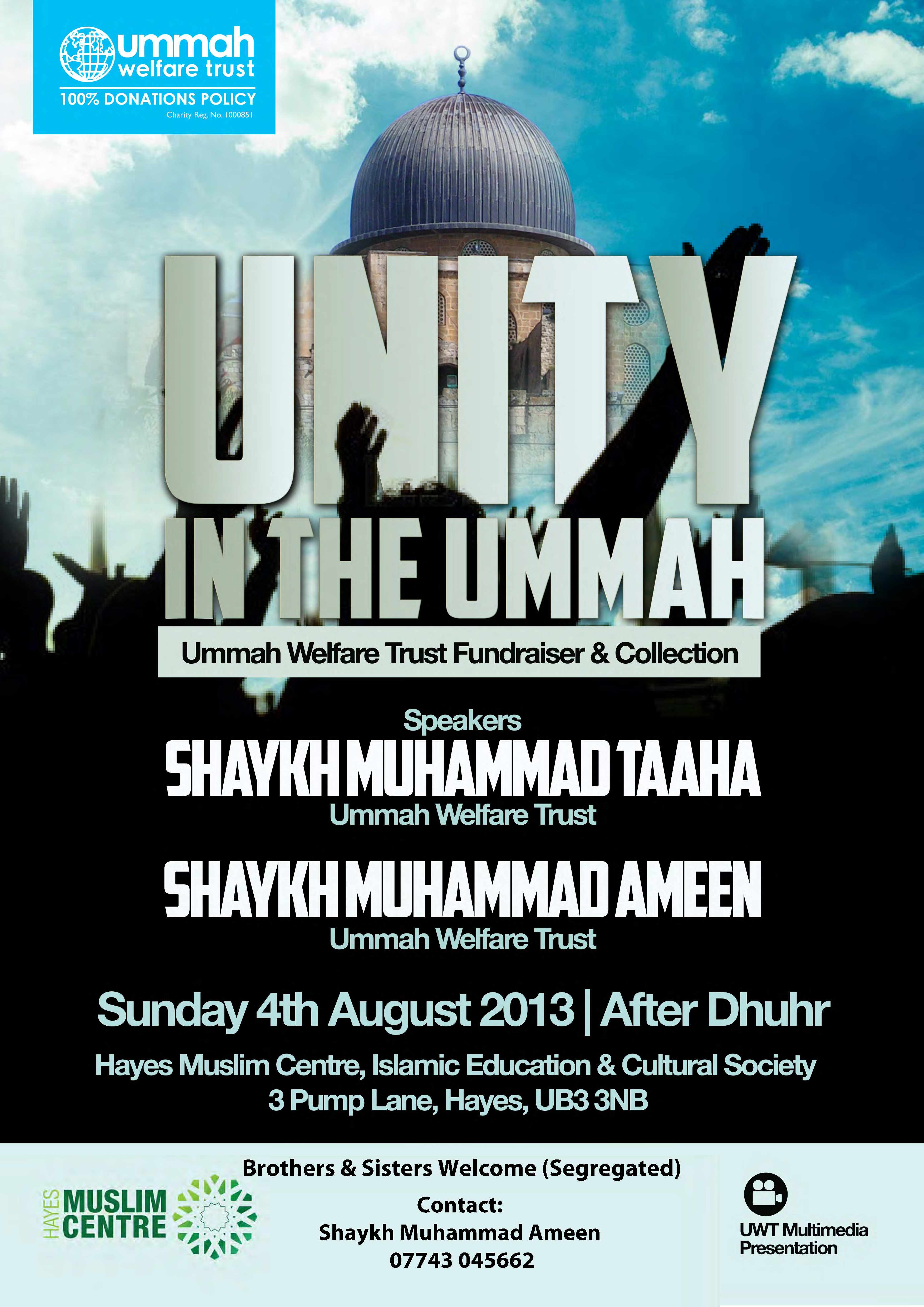 Islamic and Charity Events 2013 Ummah Welfare Trust