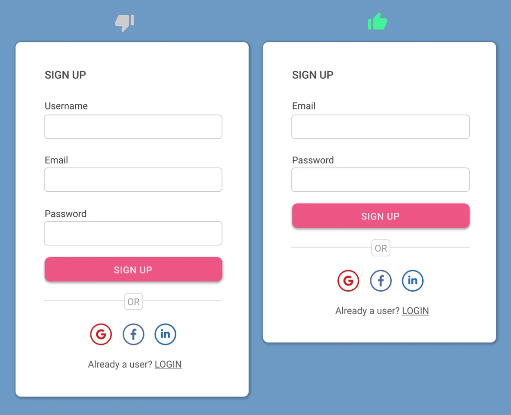 12 Best Practices for SignUp and Login Page Design