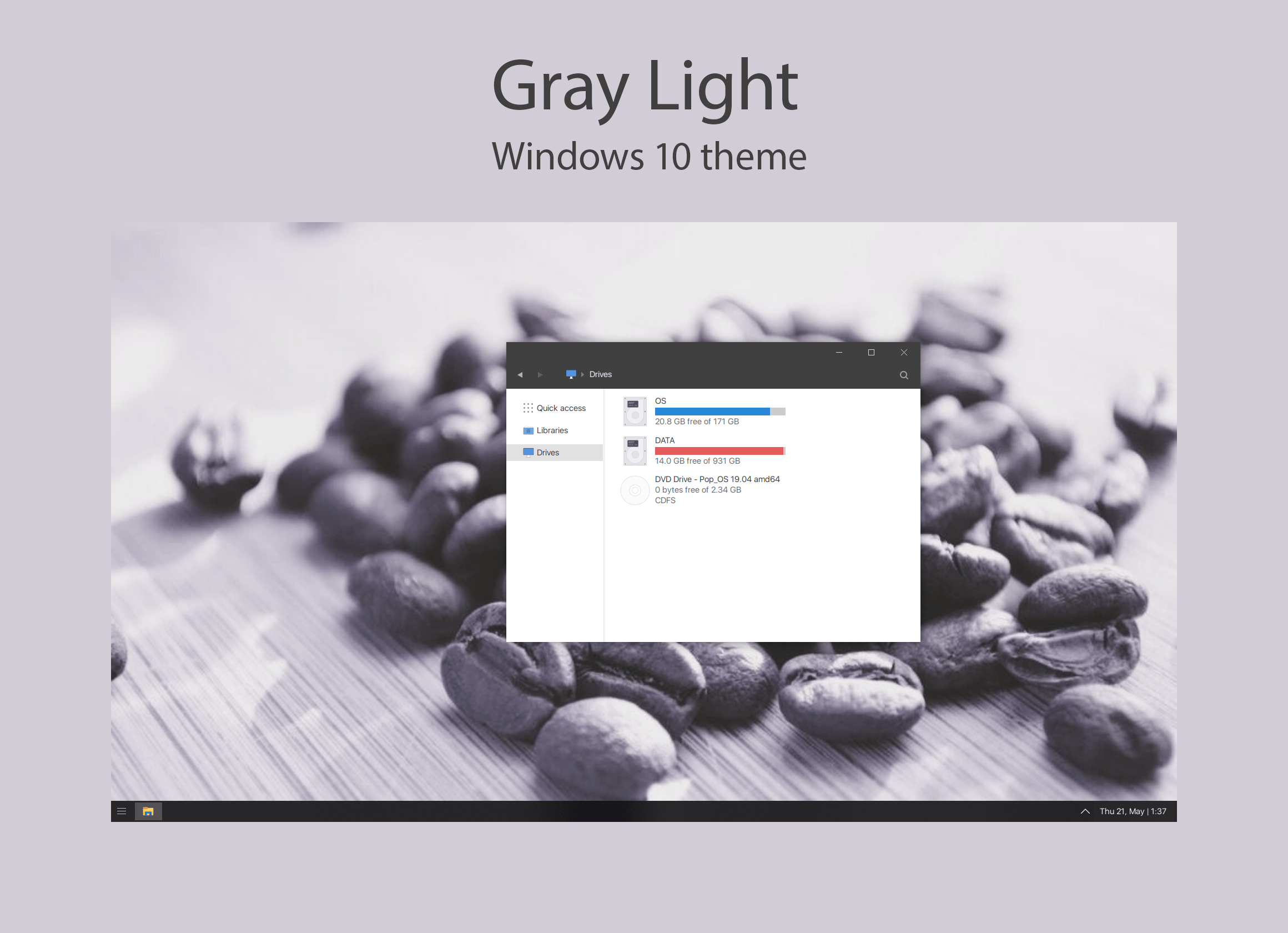Gray Light for Windows 10 Enable Windows Theme Customization