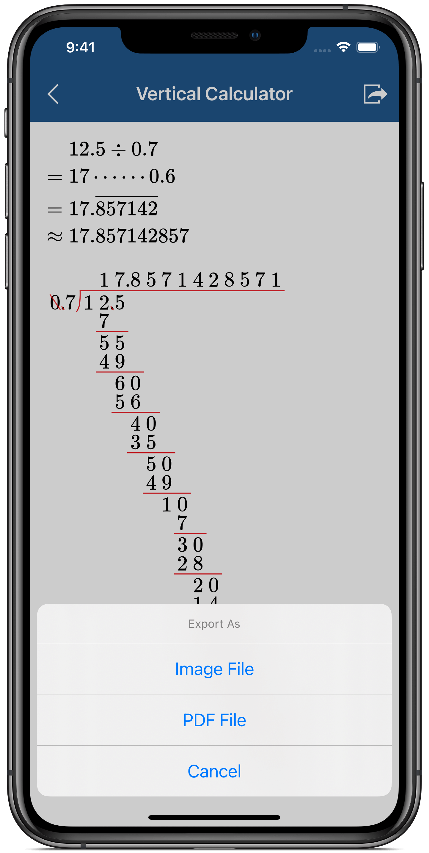 Vertical Calculator