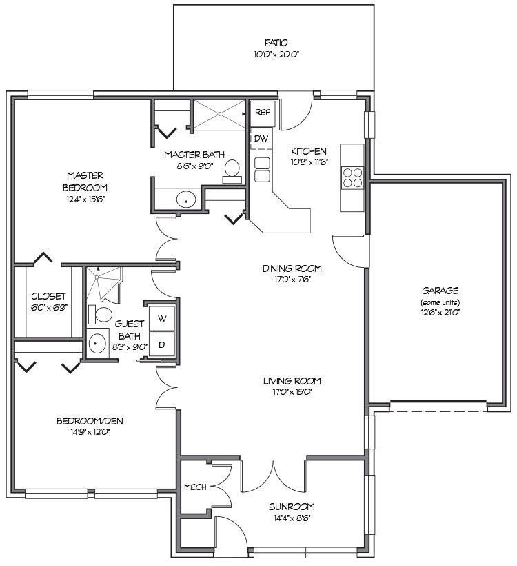 VEsprit Patio Home Floor Plan