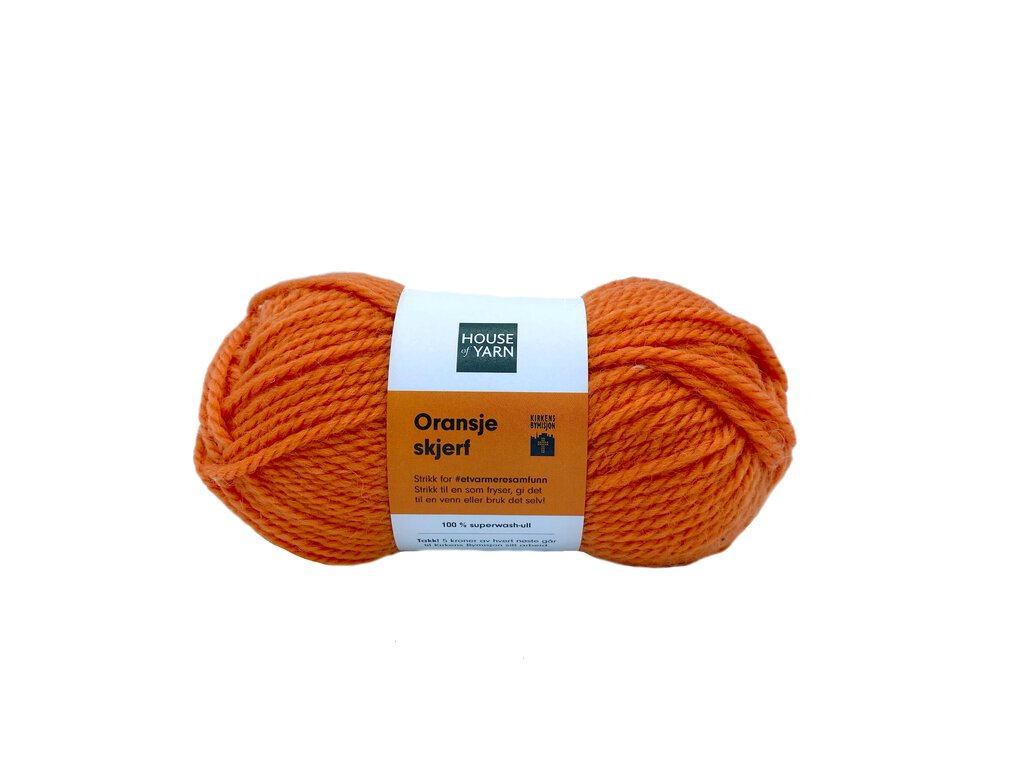 Oransje skjerf House of Yarn