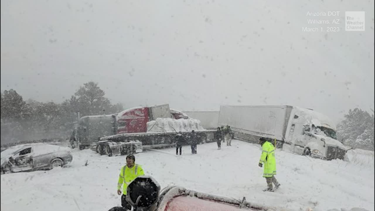 Winter Storm Strands Dozens On AZ Roads Videos from The Weather Channel