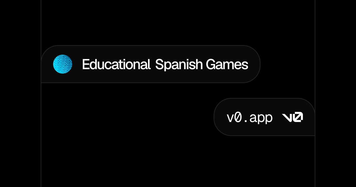 Educational Spanish Games v0 by Vercel