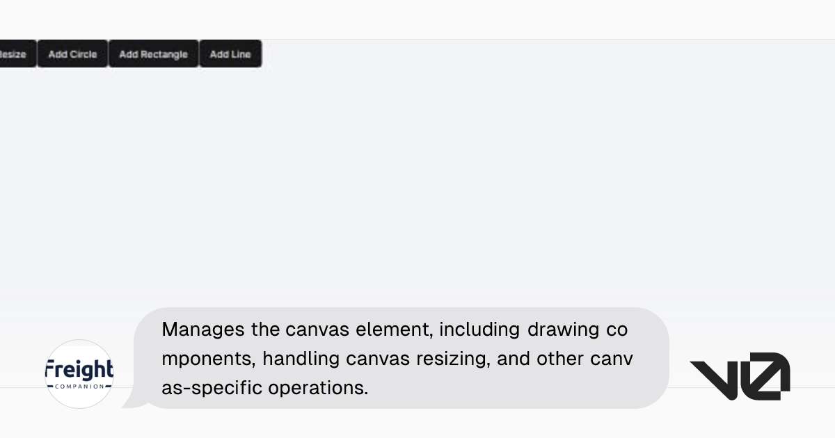 Manages the canvas element, including drawing components, handling