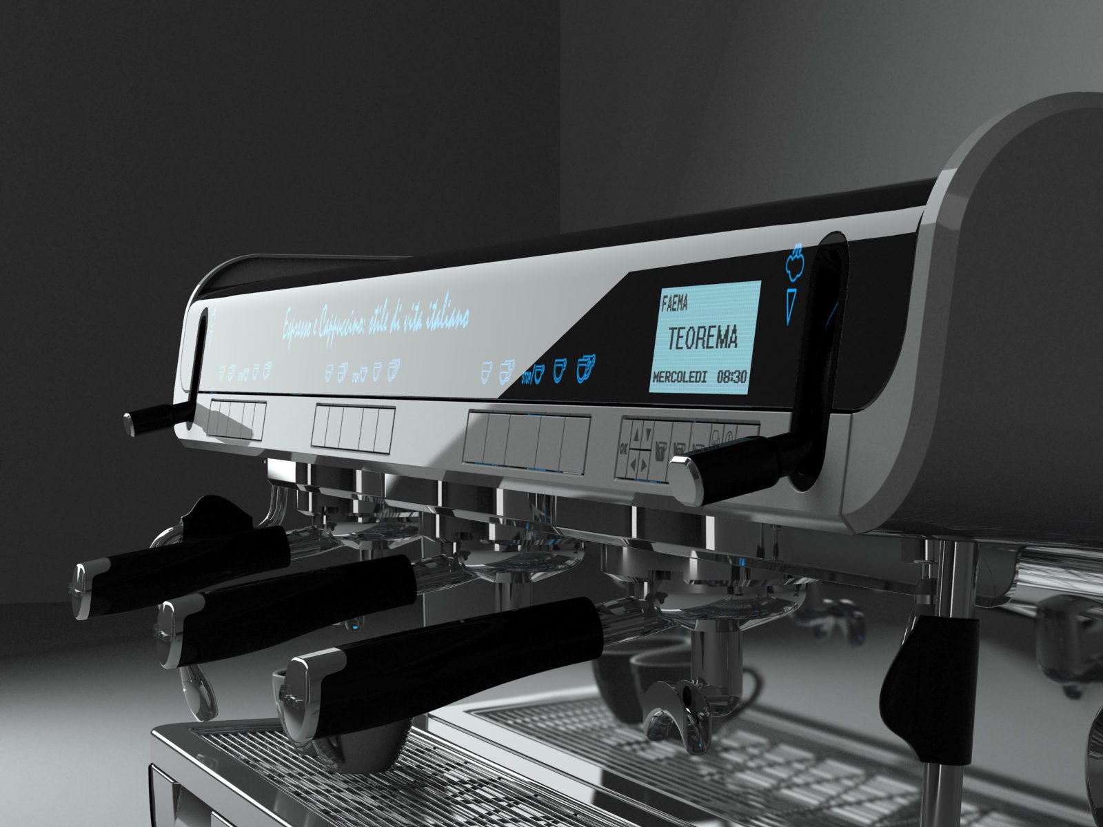 Teorema coffee machine Faema Valerio Cometti + V12 Design Studio