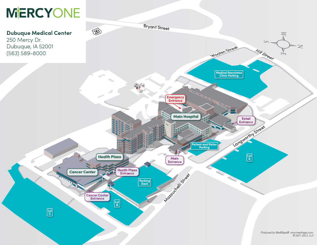 MercyOne Dubuque Medical Center Interactive Map