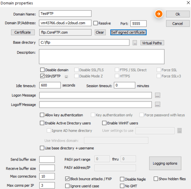 How to setup a secure FTP server in your Cloud Computer V2 Cloud