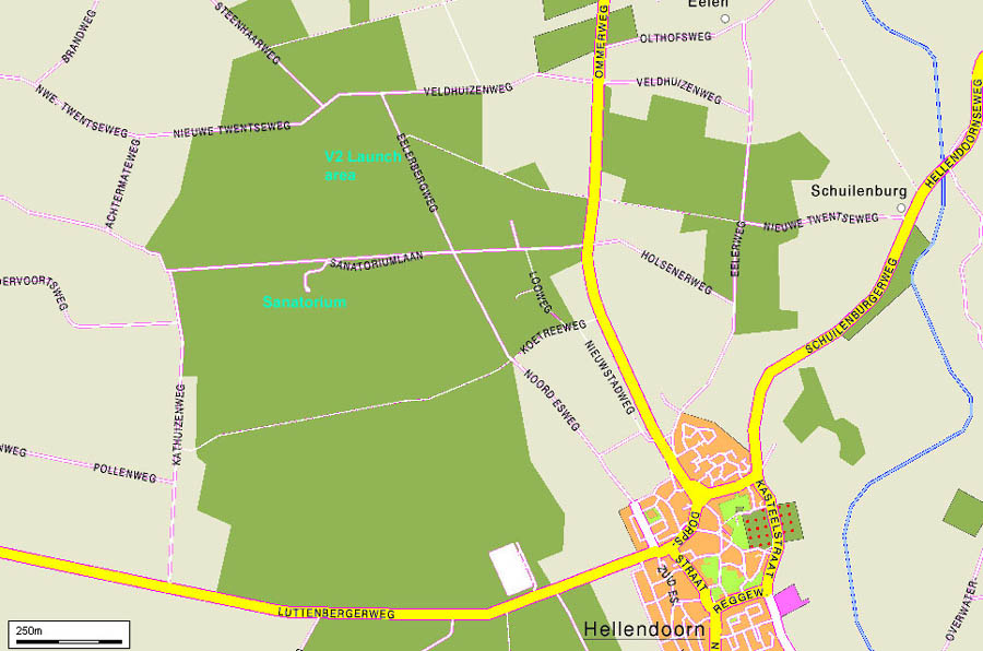 Hellendoorn Kaart Nederland Van SS Werfer Abteilung 500 in Hellendoorn / Dalfsen