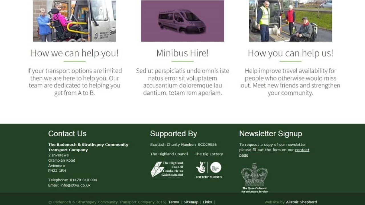 Badenoch and Strathspey Community Transport Company Accudio  Services