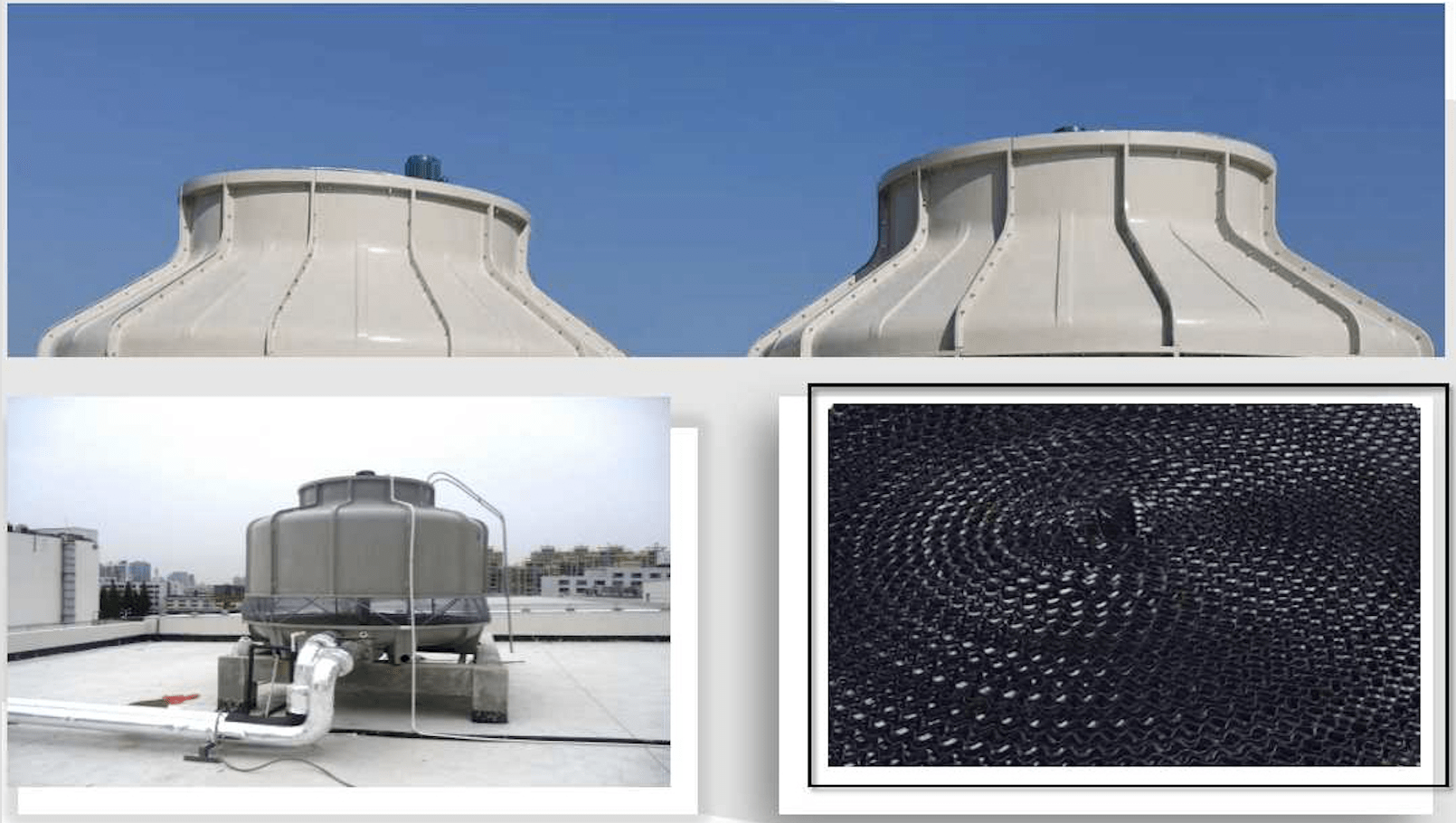 Counter flow cooling tower infill