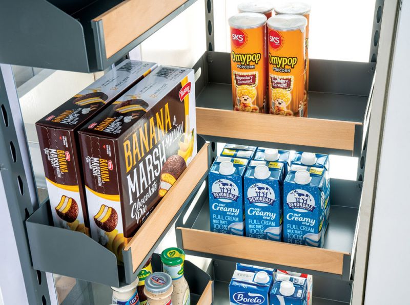 Kitchen Basket Drawers Pantry for 450mm Welldo