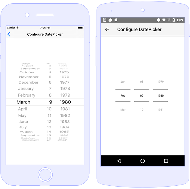 DatePicker NativeScript Docs