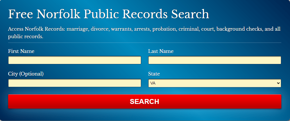 Norfolk Va Search Recent Arrests Records
