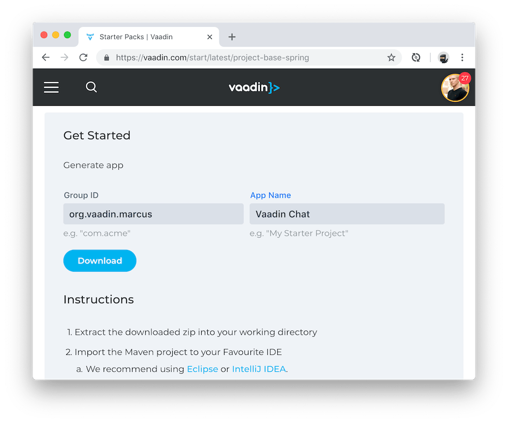 Reactive Chat App with Spring Boot, Project Reactor, and Vaadin Vaadin