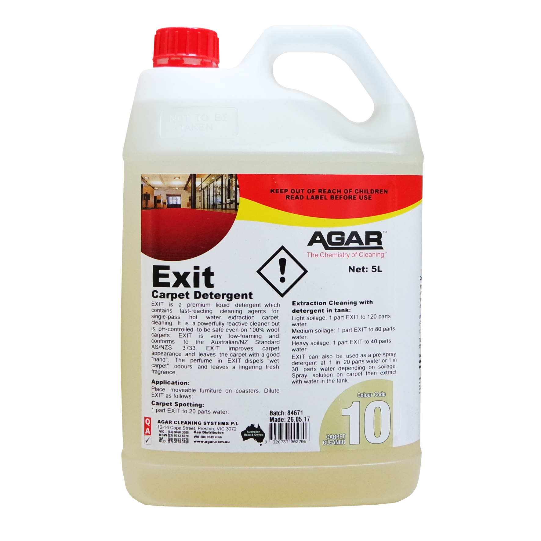 5LT EXIT CARPET SHAMPOO AGAR