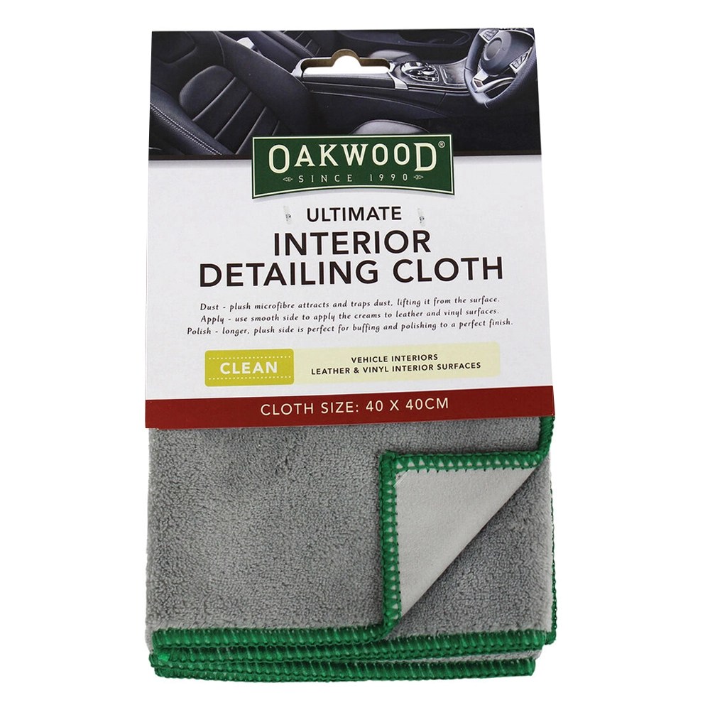 Oakwood Ultimate Microfibre Cloth For Interior Car Detailing 40x40cm
