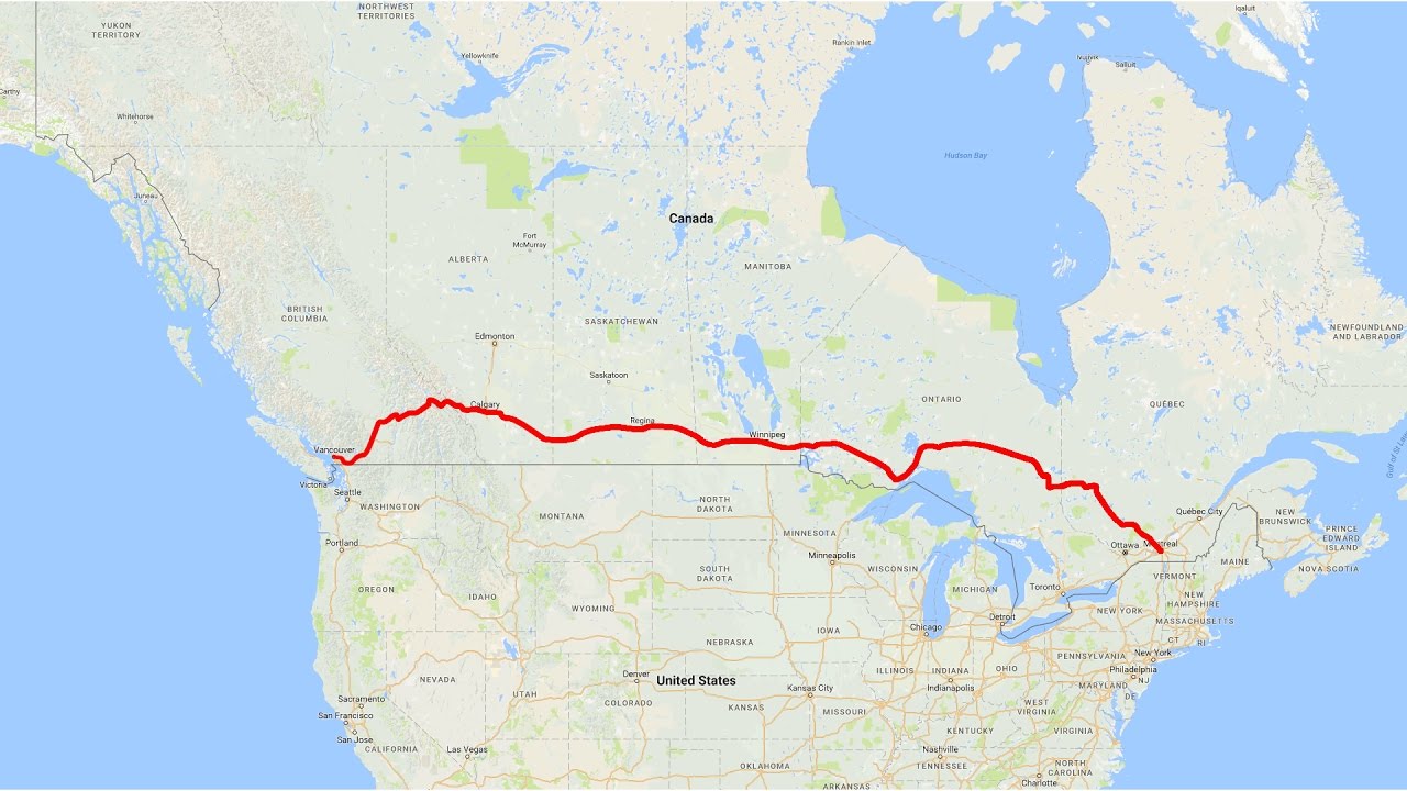 Driving Across Canada Map A road trip across Canada Vacation Guide Central