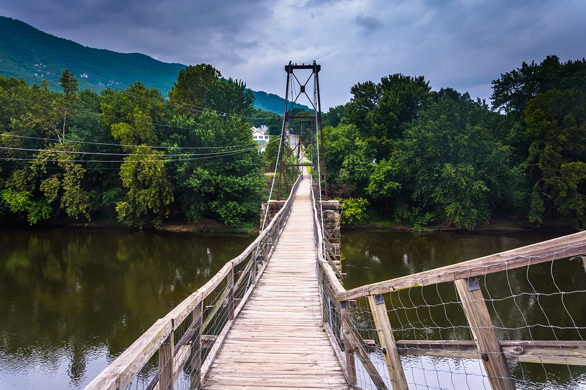 Visit Botetourt County and the Buchanan Swinging Bridge Virginia