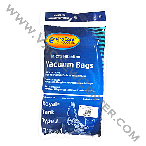 Royal Canister Vacuum Type J Bags Vacuum and