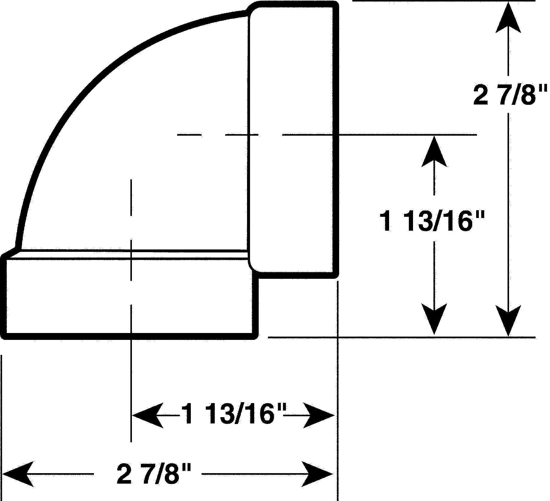 90 Degree Sharp Radius Ell White 5506W Manufacturer of VacuMaid