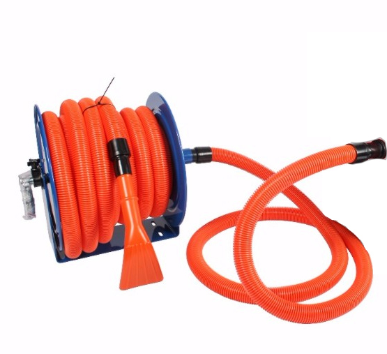 Hose Reel w/ 1.5″ x 50 Foot Hose & 6 Foot Connecting Hose & Industrial