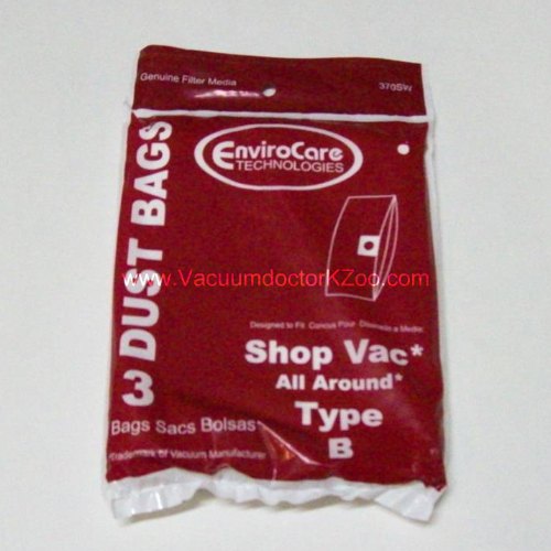 Shop Vac Bag Type B All Around QAM70 2 Gallon 3 pk Generic 9066833