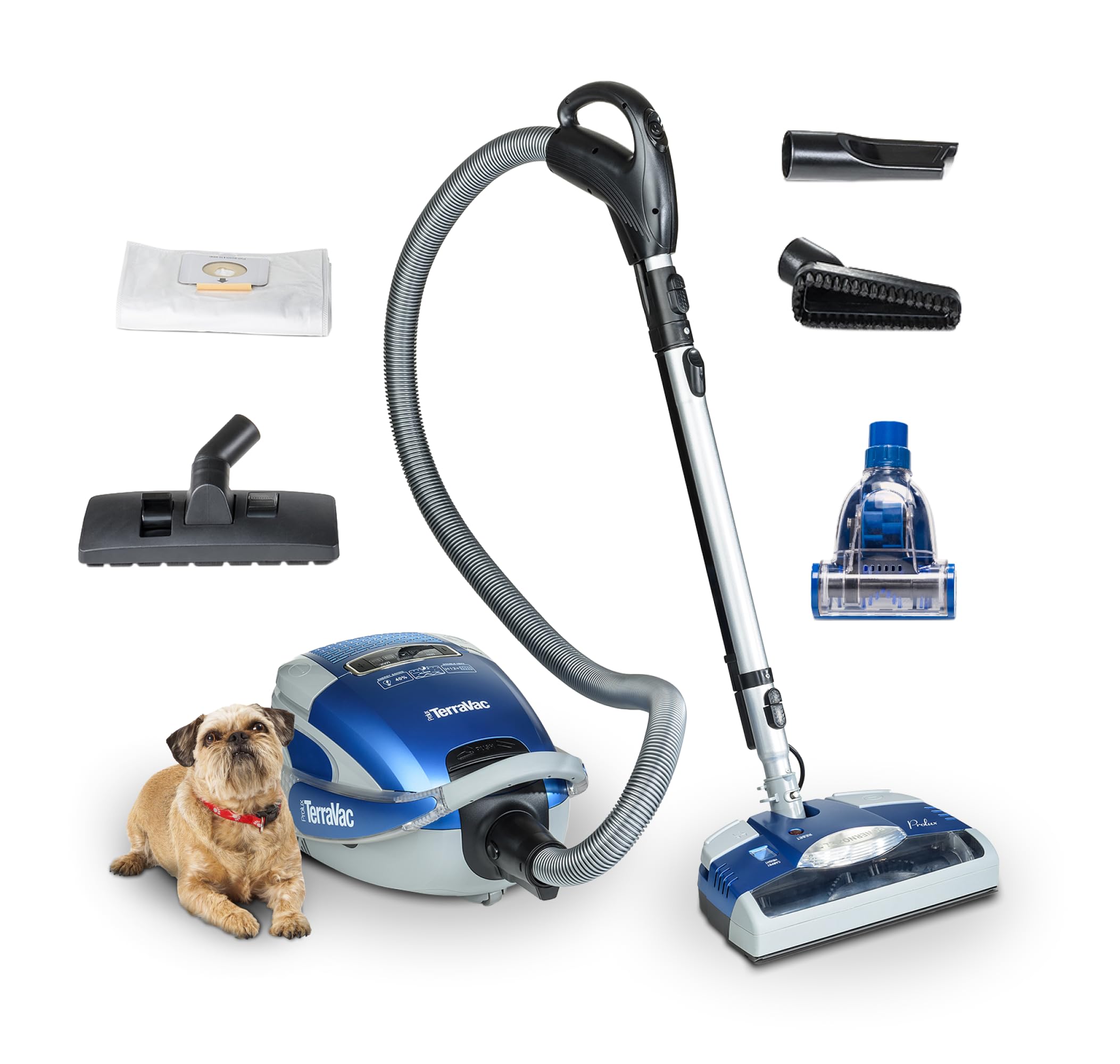 Prolux TerraVac Canister Vacuum Pet Hair 5Speed Touchscreen Control