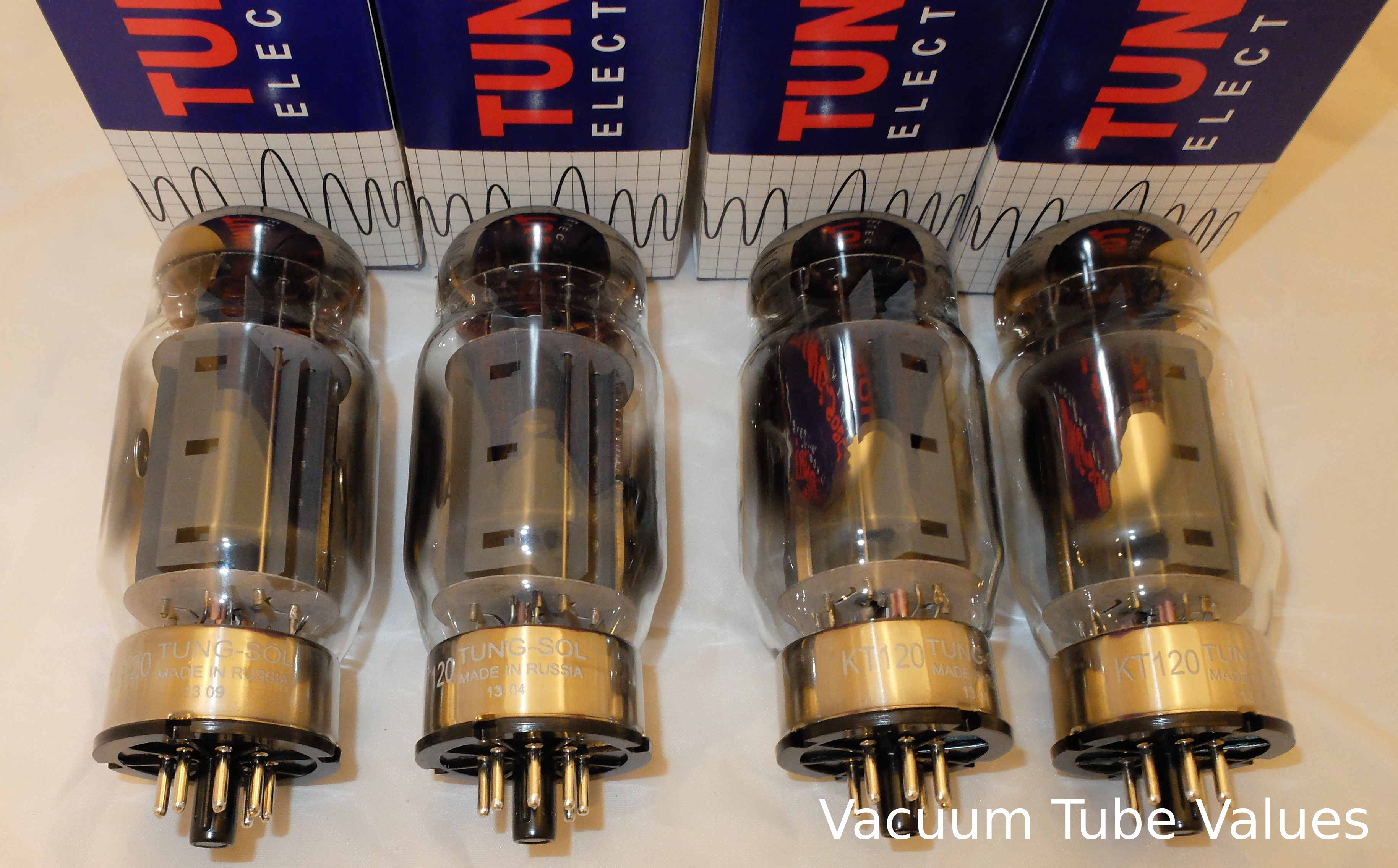 TungSol Factory Platinum Matched QUAD (FOUR) KT120 Power Tubes