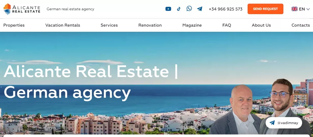 New website of Alicante Real Estate