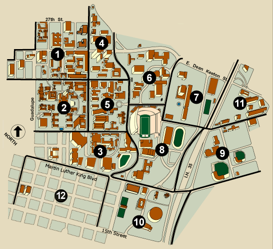 Map Of Ut Austin Campus Vagantes 2013 Travel & Lodging