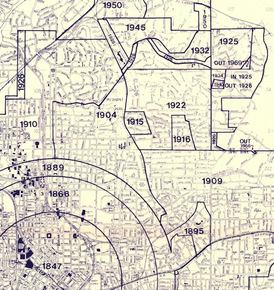 1928 Topographic Map Atlanta Historic Maps VirginiaHighland Civic Association