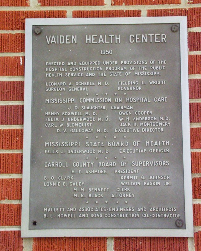History of Vaiden, Mississippi The Pictures