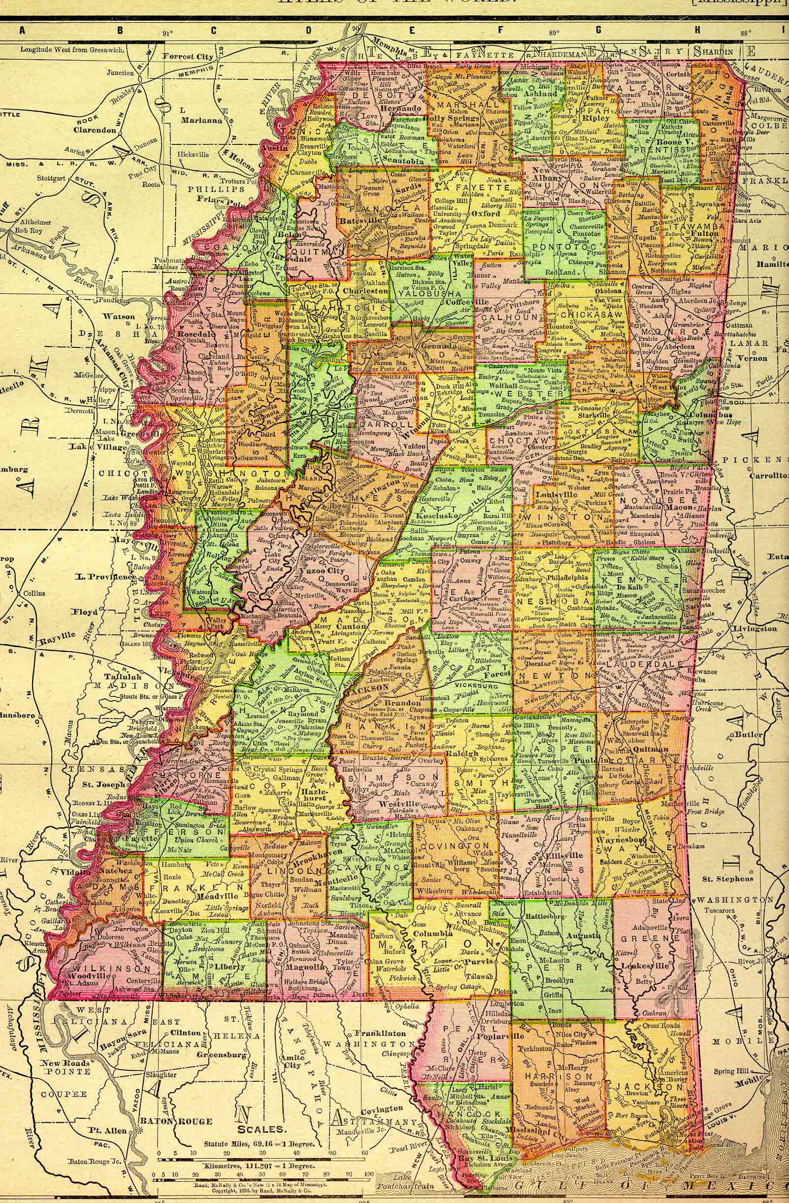 Mississippi County Map – shown on Google Maps