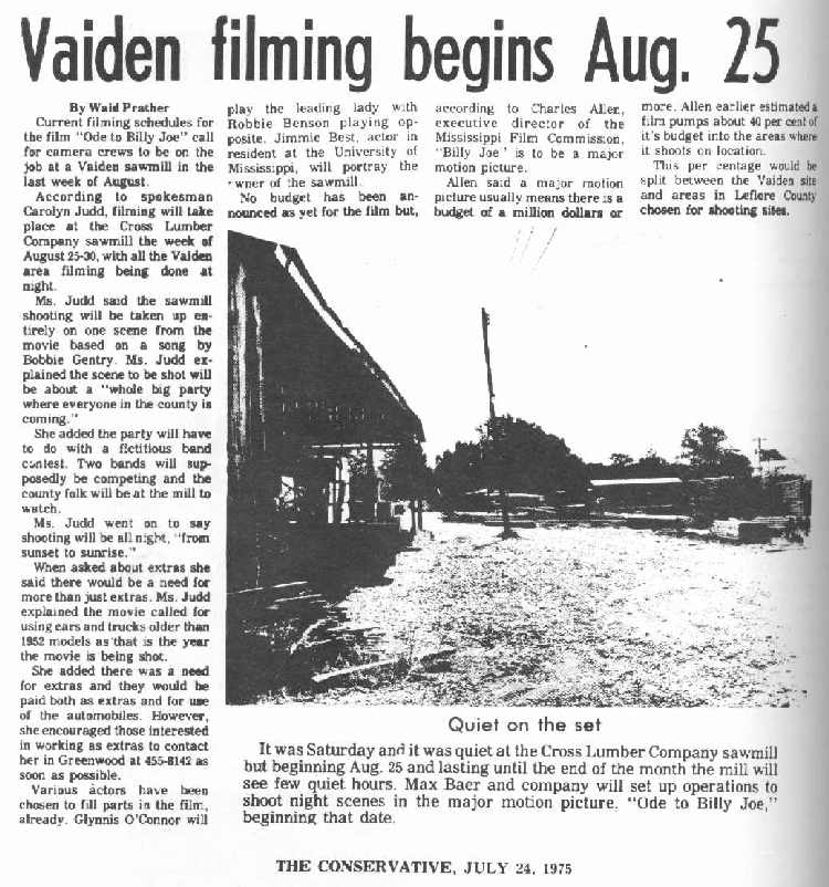 History of Vaiden, Mississippi The Pictures