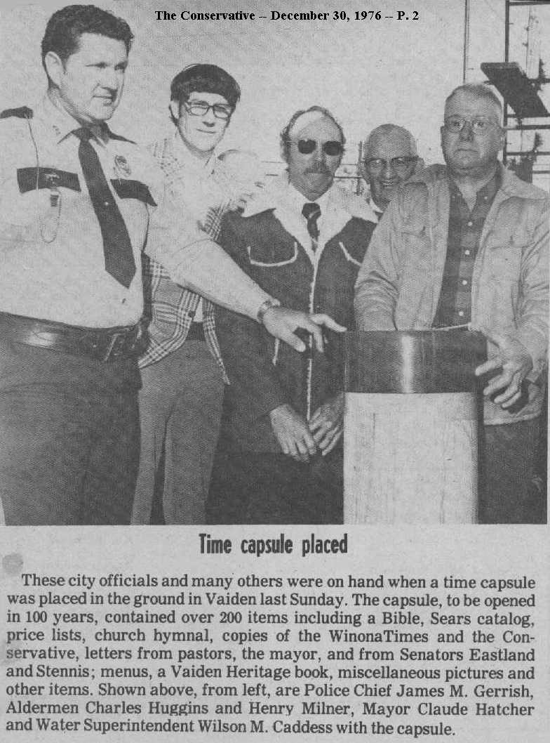 History of Vaiden, Mississippi The Pictures