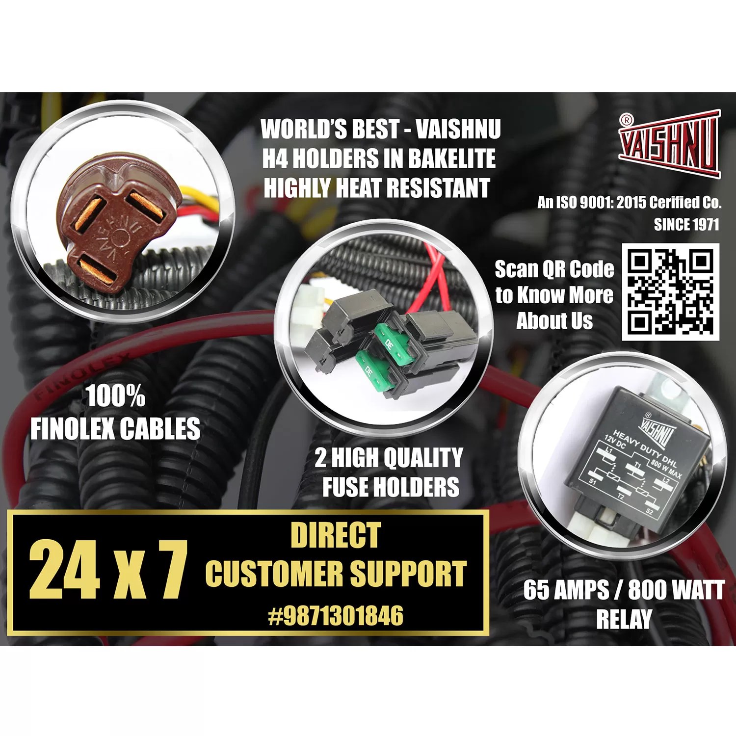 H4 Headlamp WIRING KIT FOR BIKES