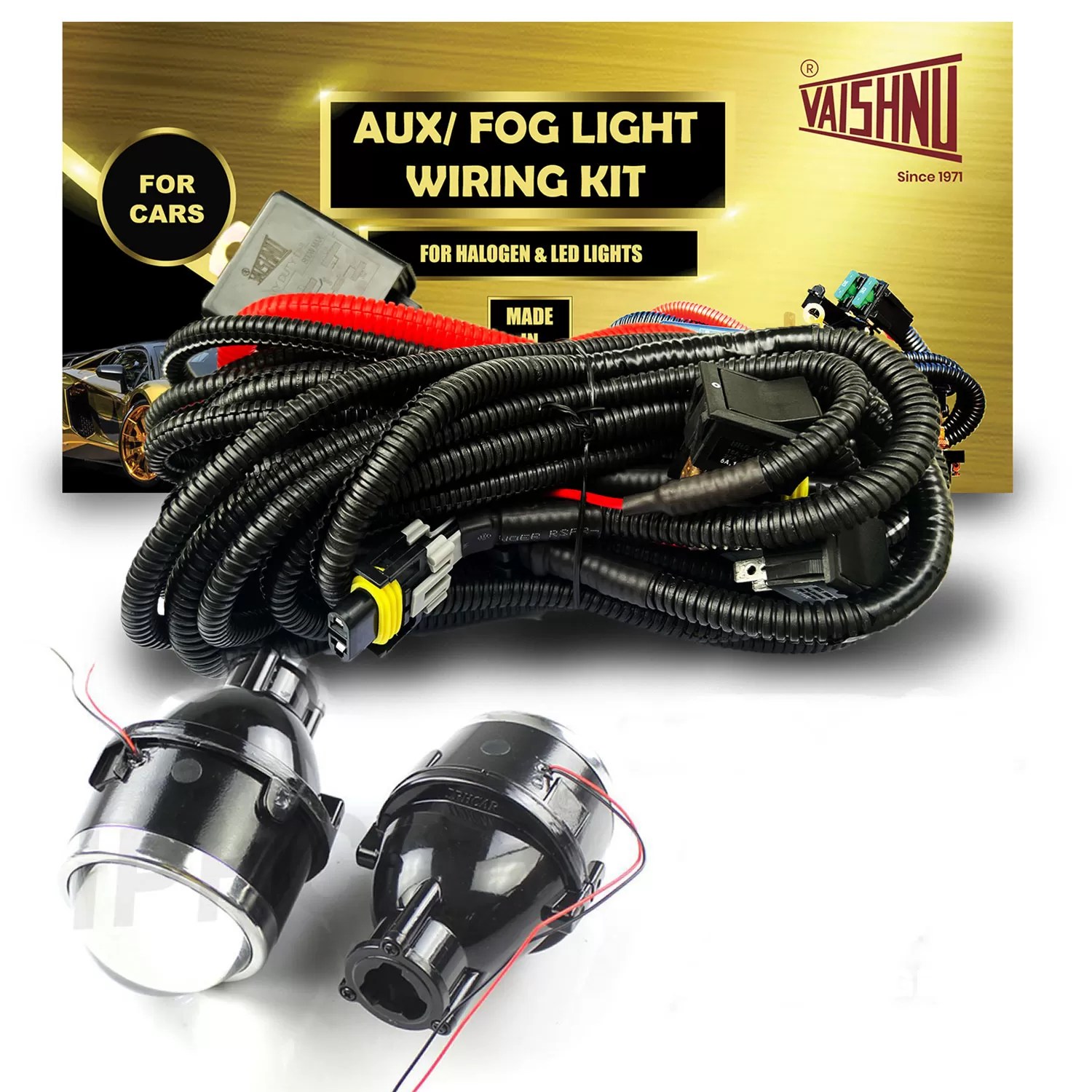 Bi Xenon & Bi LED Projector Fog Lamps with H8/ H11 Connector VAISHNU