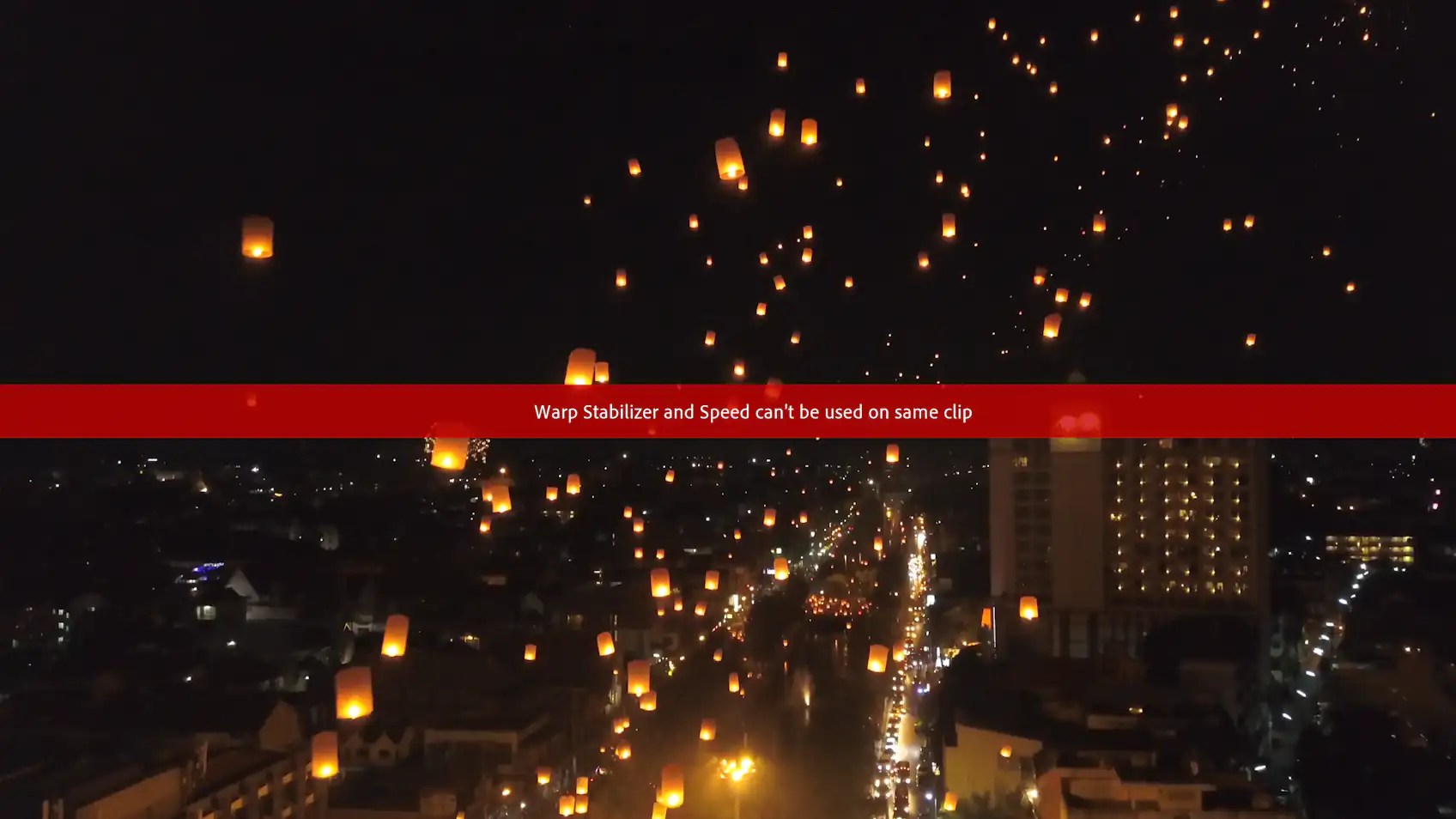 How to Fix the "Warp Stabilizer and Speed Cannot Be Used on the Same