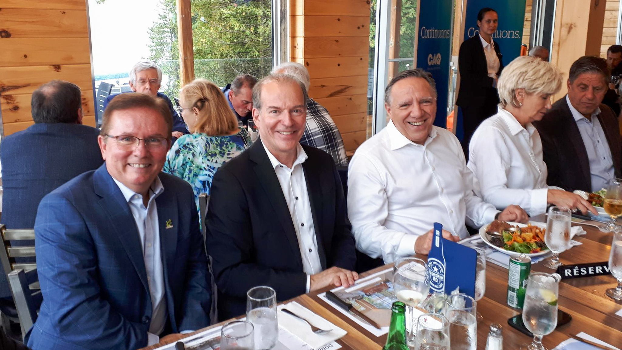 François Legault de passage à SaintDenisdeBrompton